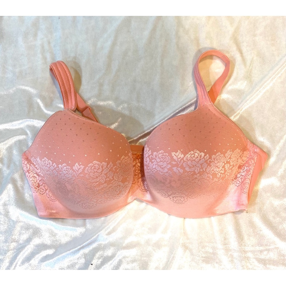 Soma Stunning Support Balconette Bra Coral Pink Lace Underwire 40DDD‎ 118544